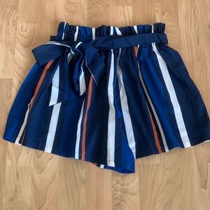 Blue Paper Bag Shorts